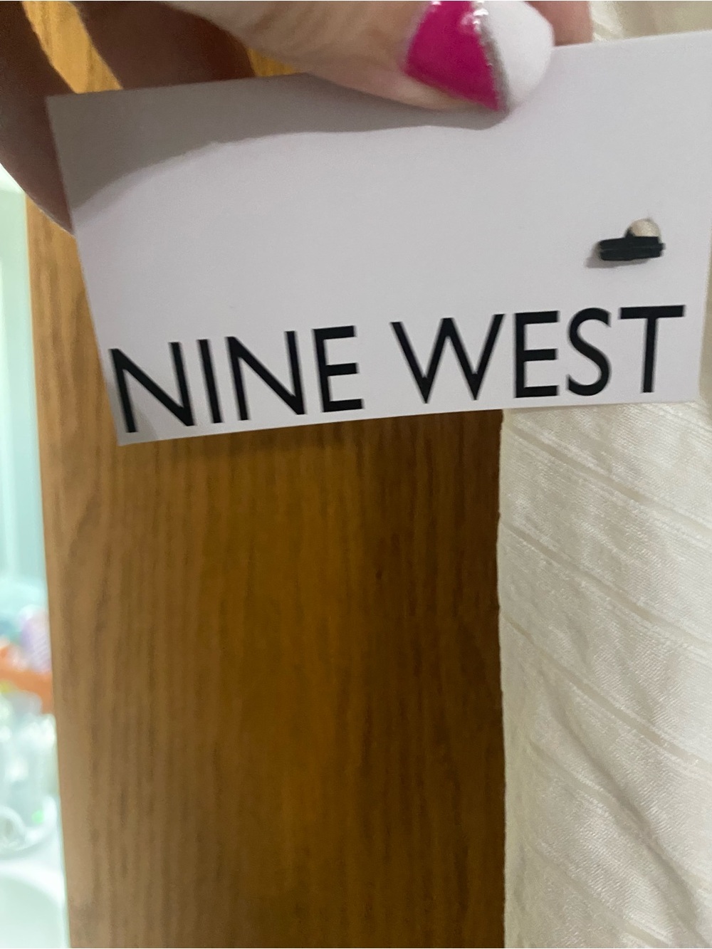 Nine West White One-Shoulder Puff Sleeve Bow-Waist Dress Sz M - Picture 6 of 8